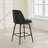 Modern 26" Swivel Faux Leather Upholstered Counter Stool with Wood Trim-433224176-433224181