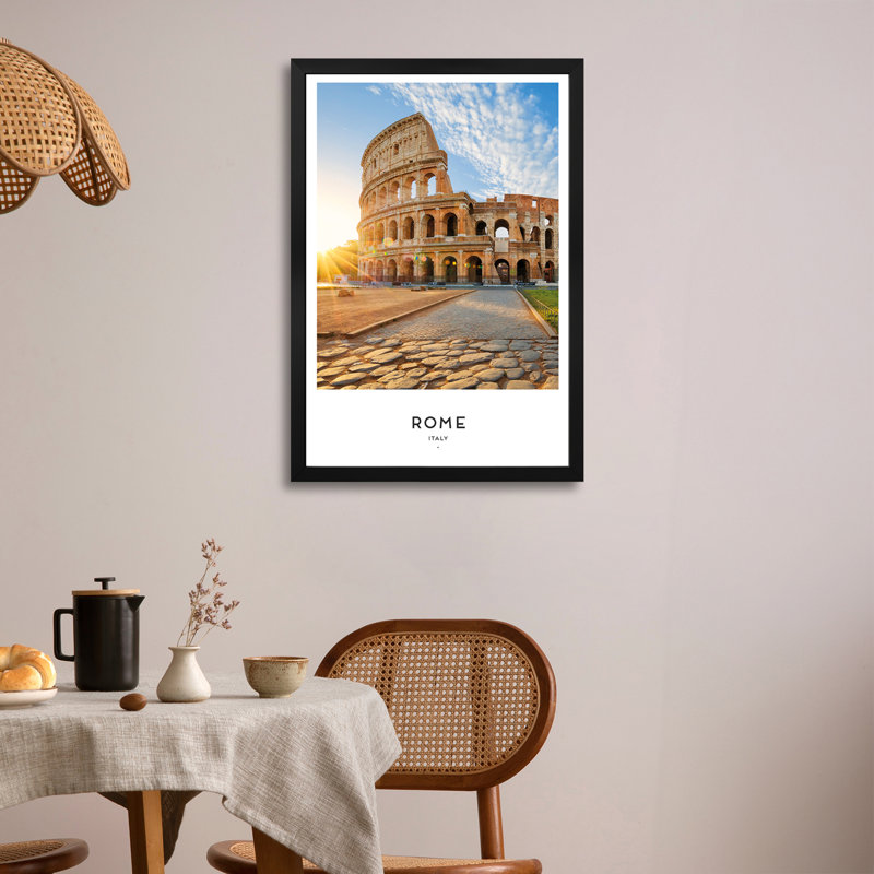 Affiches encadrées de qualité supérieure à Rome, Italie, H 24 po x l 16 po
