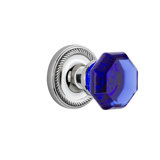 Rope Rosette with Waldorf Cobalt Door Knob