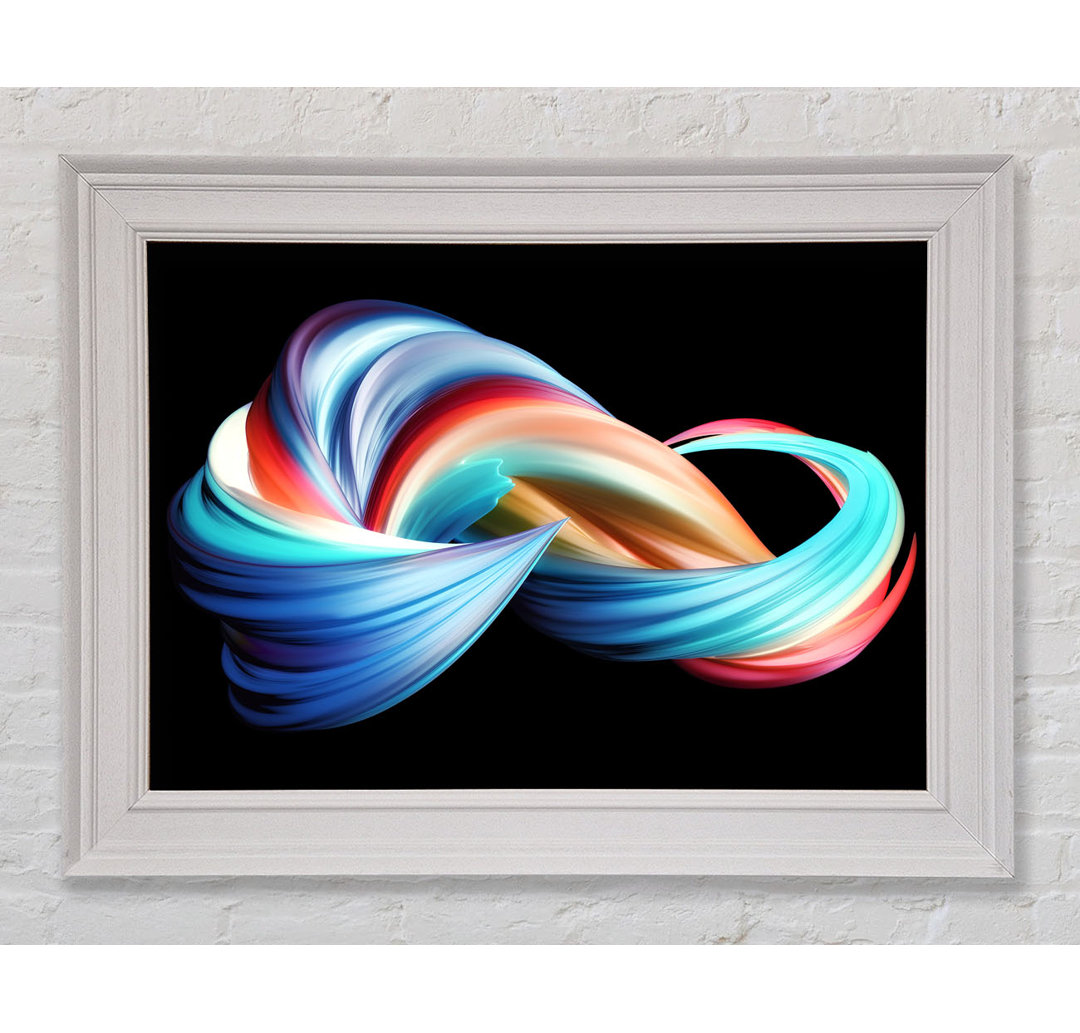 Gerahmtes Leinwandbild Swirling Jet Of Colours