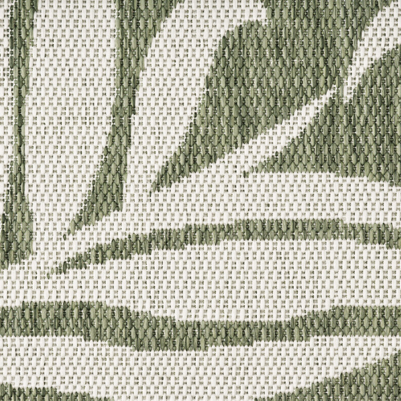 Patio Country Area Rug, 7'10"x10'2", Green/Cream