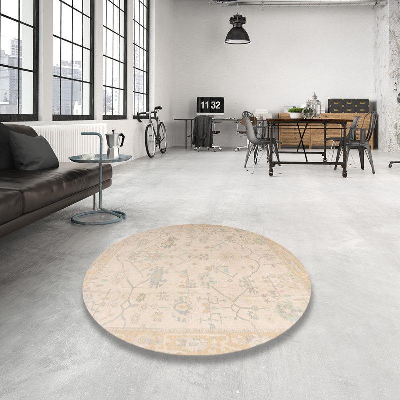 Tapis abstrait moderne 4348, Rond 6 pi