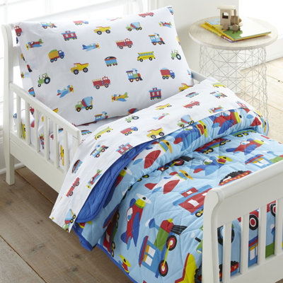 Lit pour tout-petits 4 pièces dans un sac Wildkin - Édredon en coton, draps et taie d'oreiller pour douillettes douillettes