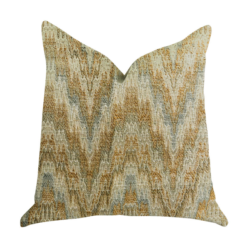 Oreiller de luxe ondulation designer, 24 po x 24 po, Coussin décoratif