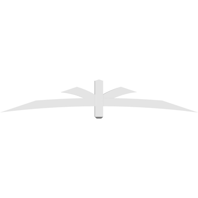 Support pour pignon Davenport, H 16 po x l 96 po (pas: 4/12), P 4 po x F 4 po, PVC