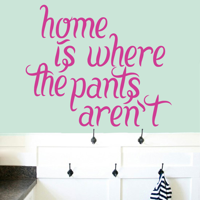 Décalcomanie murale « Home is where the garde » n'est pas, Rose vif