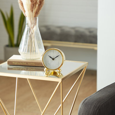 Analog Stainless Steel Mechanical Tabletop Clock