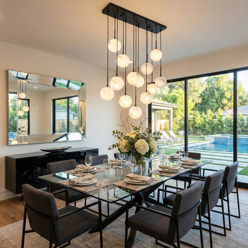 Nightfall 13-Light Linear Pendant - Black