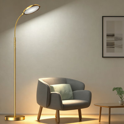 LED Floor Lamp With Remote Control, Stepless Dimmable Brightness & Color Temperature, Adjustable Gooseneck, Timer And Memory Function For Living Room, Bedroom, And Office