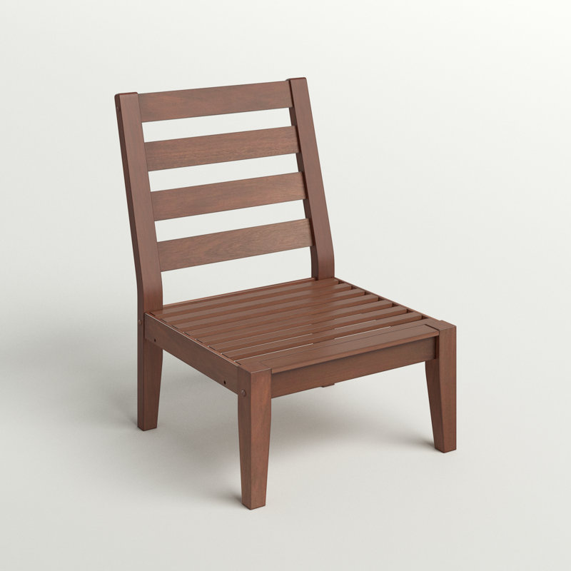 Chaise sans accoudoirs Hursey, Brun