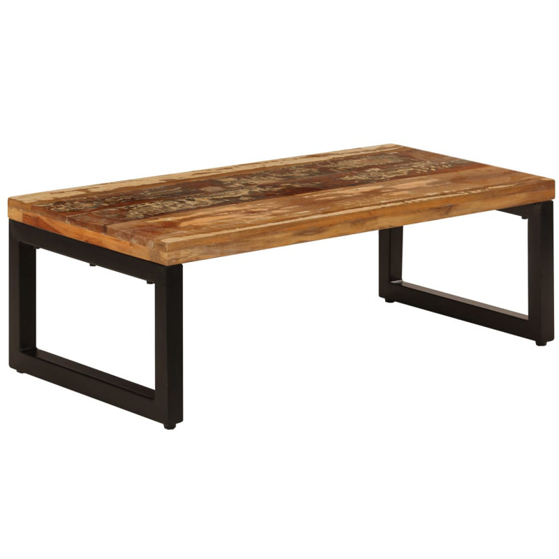 Table basse Chagford, Noir, Brun foncé / bleu clair