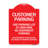 Signmission Designer Sign - Customer Parking - Use Parking Lot At Own Risk, No Overnight Parking, Unauthorized Vehicles Will Be Towed At Owner's Expense/24212-57161680