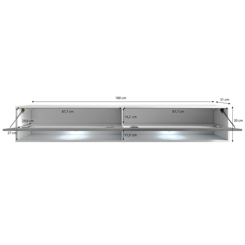 Amit Unfinished TV Stand for TVs up to 78", Oldwood