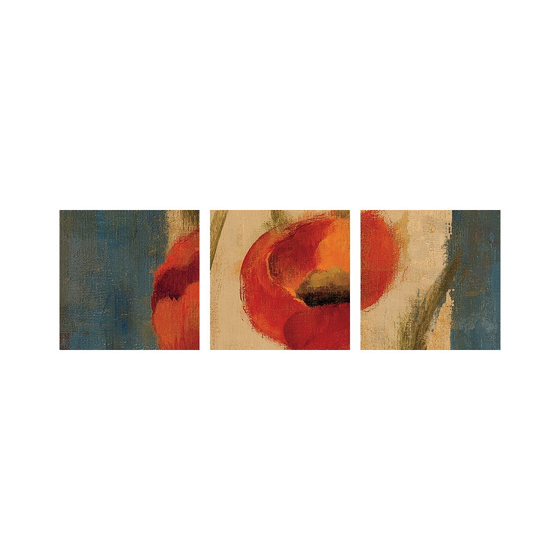 Tapisserie florale ikat - impression, H 32 po x l 44 po x P 1 po, Cadre noir