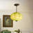 Vintage Glass Semi Flush Mount Ceiling Light,Pumpkin Chandelier-548734950