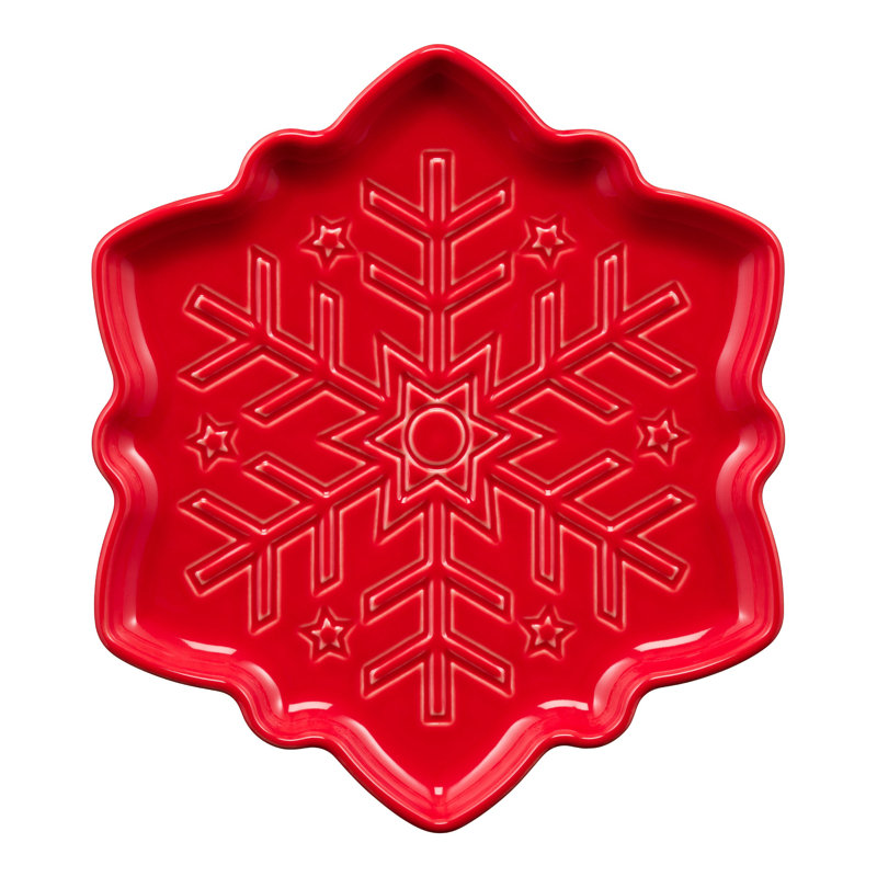 Assiette en forme de flocon de neige Fiesta, Rouge écarlate