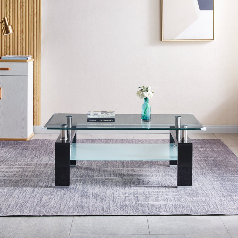Table basse Burdell T3, Noir, noir, noir, noir