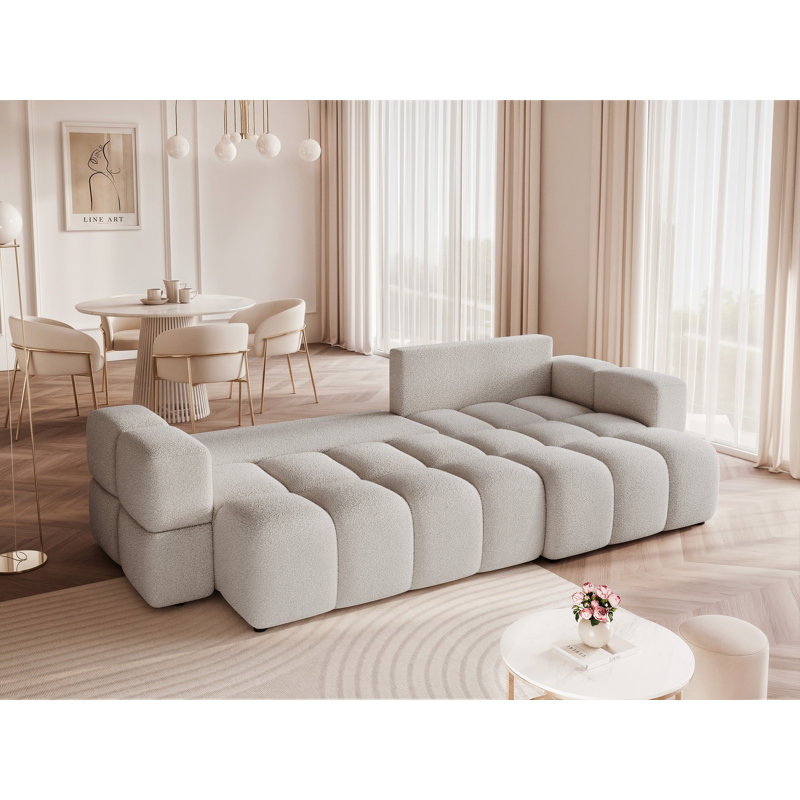 4 Seater Sofa Bed, Light Grey