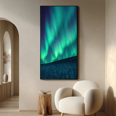Très grande reproduction d'art sur toile - Paysage naturel, œuvre d'art moderne pour le salon ou la chambre à coucher - «Assemblage requis du cadre (cadre non fini)»
