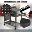 Table de soudage robuste en acier, établi 36 po x 24 po - charge de 1200 lb, roulante avec poignée, tablettes de rangement doubles, 11 crochets à outils, trous de 5/8 po - support pour garage et mobile, noir-223881609