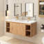 Ensemble de meuble-lavabo mural 47,6 po avec plateau en résine