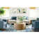 Paint Chip Blue Hand Micro Hooked Wool Rug