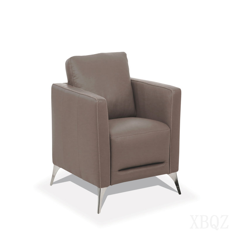 Taupe Leather Chair, Taupe