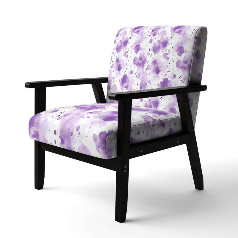 Chaise rembourrée Modern, Accoudoirs carrés noirs