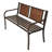 Patio Garden Bench with Wicker Backrest