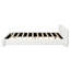 Grand lit rembourré White Boucle, bois de haute qualité, structure stable de taille de matelas de 8 pouces, 3 pieds de soutien centraux, pièce maîtresse idéale pour la chambre à coucher
