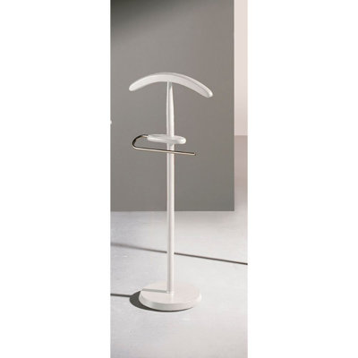 Ahlers Solid Wood Iron Freestanding Valet Stand
