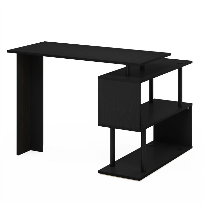 Bureau en L Kasota réversible, Noir / Noir