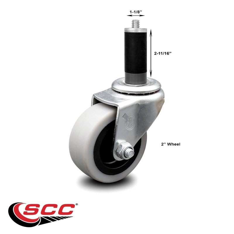 Thermoplastic Rubber Wheel 1-1/Expanding Stem Caster