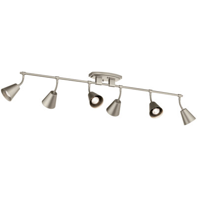 Ruby-Grace 45'' 6 -Light Rail Track Kit with Adjustable Head