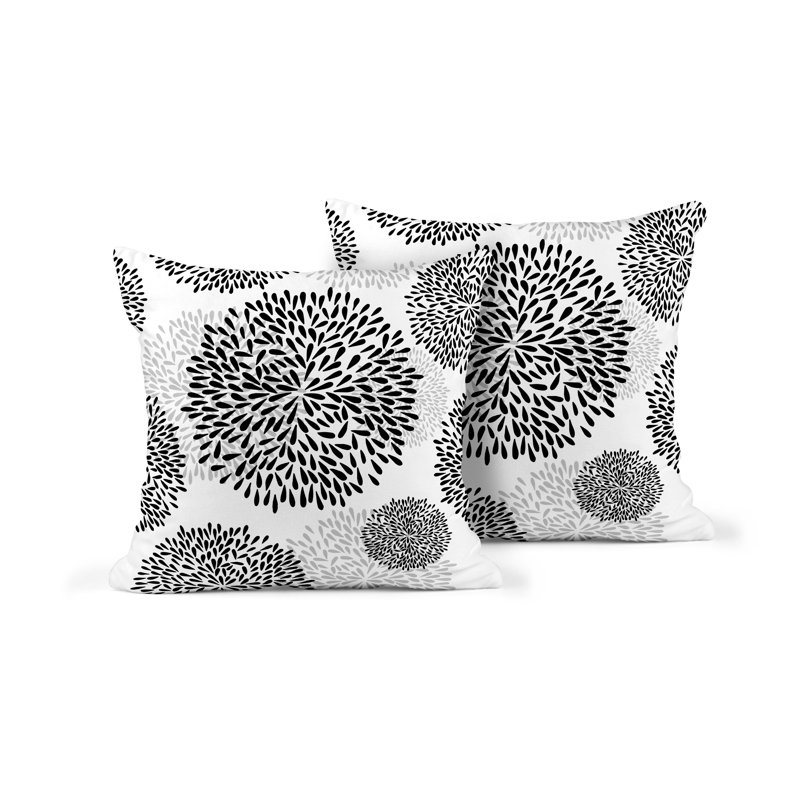 Coussin Confetti, L 19 po x H 19 po, Noir