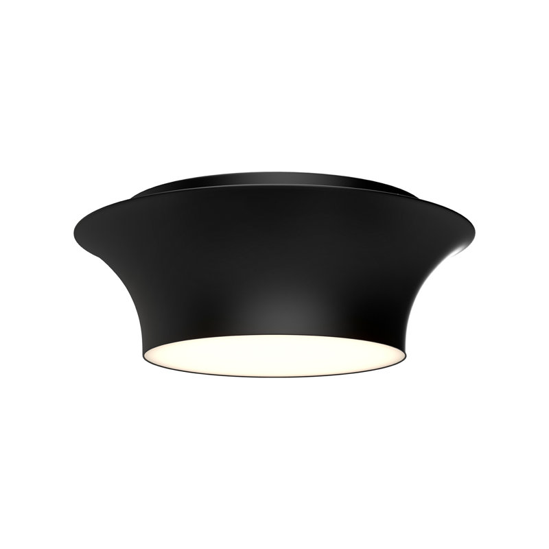 Plafonnier encastré 2 lumières Alexia, H 4,88 po x l 13 po x P 13 po, Noir mat