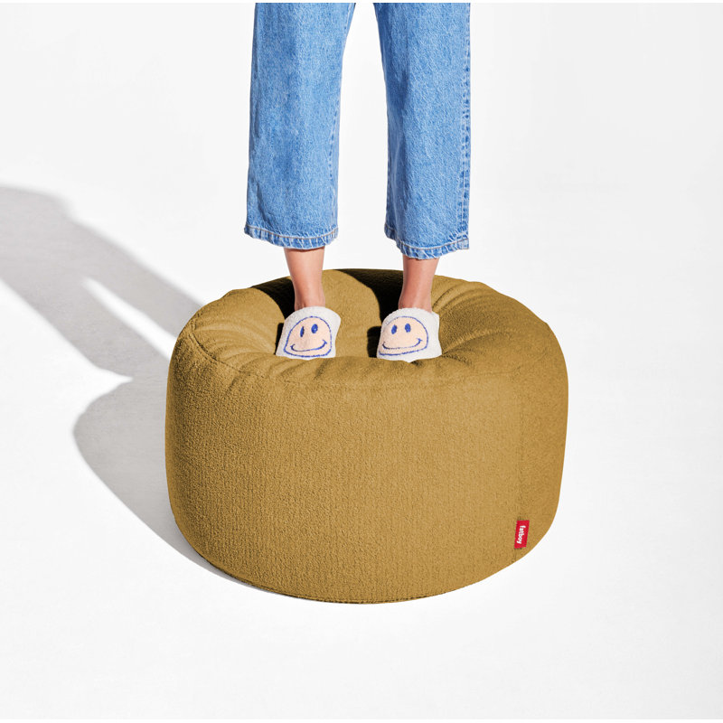 Point Large Sherpa Pouf, Cider Sherpa