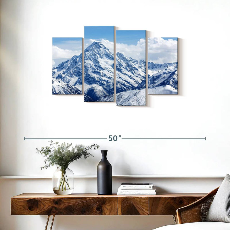 Caucasus Snowy Mountains, H 22 po x l 36 po