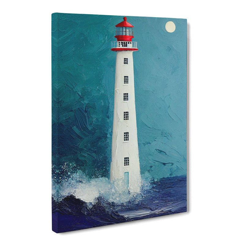 Lighthouse Painted Vol.7 - Wrapped Canvas, 76cm H x 50cm W x 3cm D