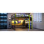 Lit mezzanine double en bois avec bureau, support de rangement latéral, tablettes multiples et lumière RVB, vert-1615808875-1615808872