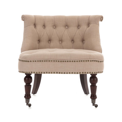 Arleatha Upholstered Linen Armchair
