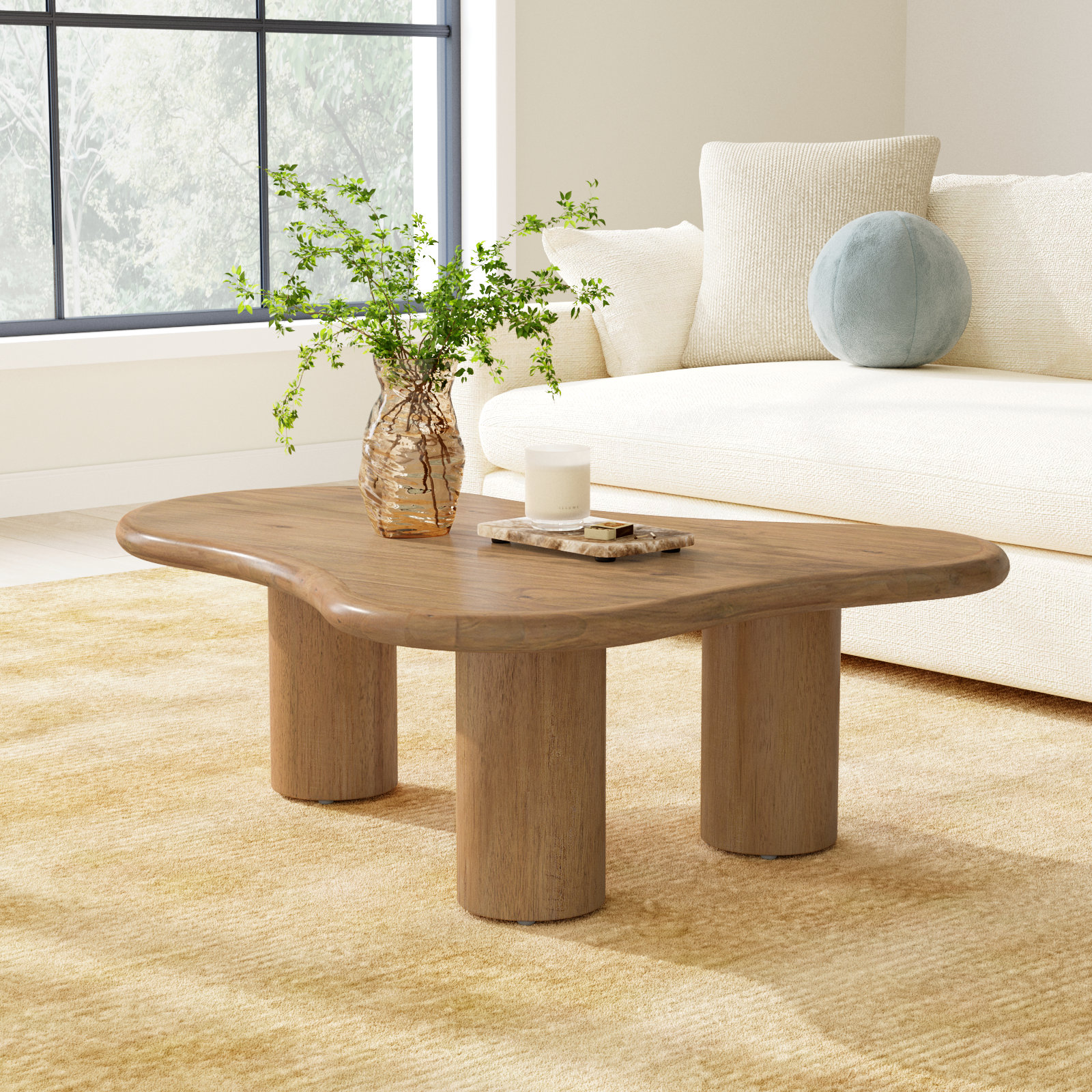 Devere 48" Coffee Table, Cognac