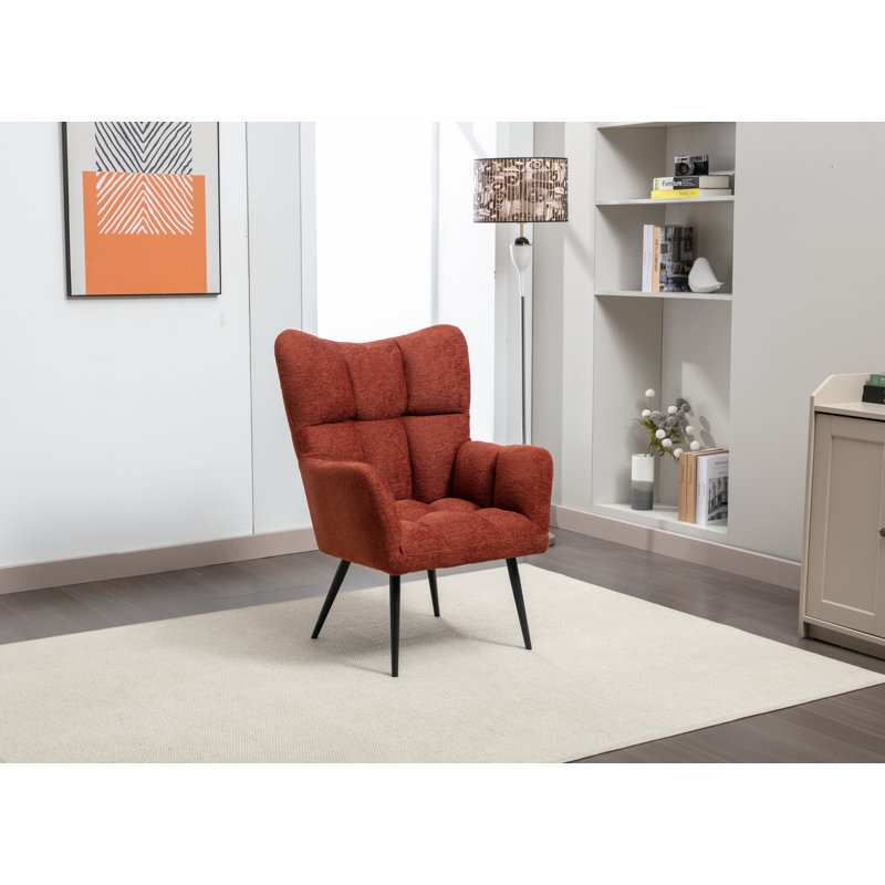 Suruga Upholstered Armchair, Rust