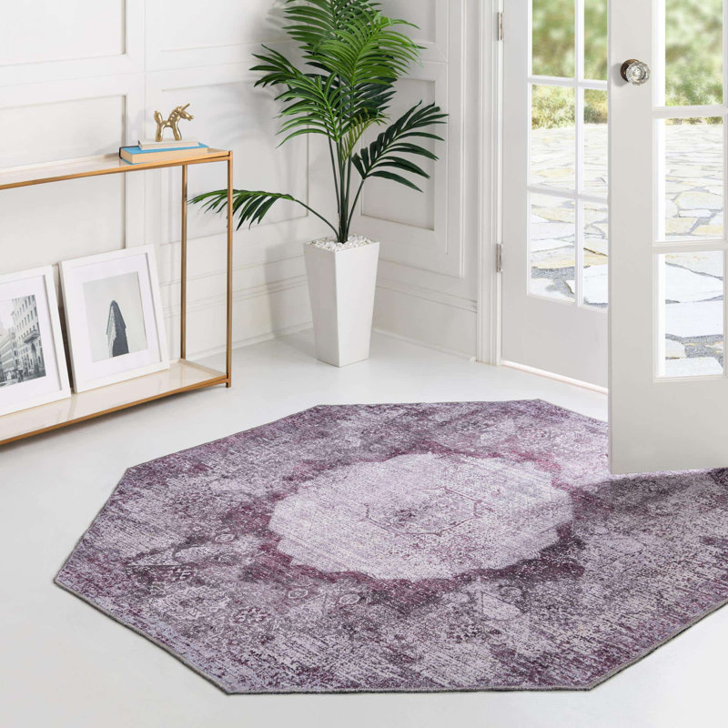 Tapis lavable Yara, Octogone 5 pi x 5 pi