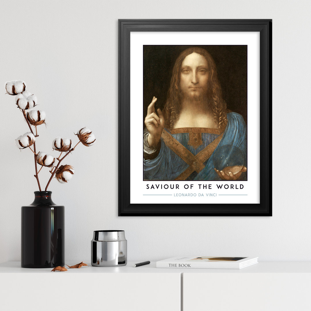 Saviour World Salvator Mundi by Leonardo Da Vinci - Picture Frame Painting