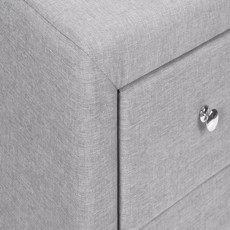 Table de chevet, bout, côté, lampe, tiroir de rangement, chambre à coucher, revêtement, Gris