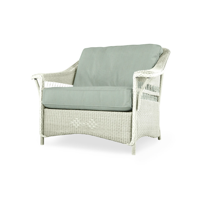 Nantucket Outdoor Lounge Chair, Flagship Lapis Sunbrella®, Ivory