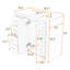 Meuble-lavabo autoportant élégant avec lavabo en céramique lisse, rangement spacieux et tiroirs à fermeture en douceur-776918180