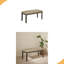 Banc, 44 po rectangulaire, salle à manger, vestibule, cuisine, couloir, rembourré, bois, tissu, bois massif, transitionnel