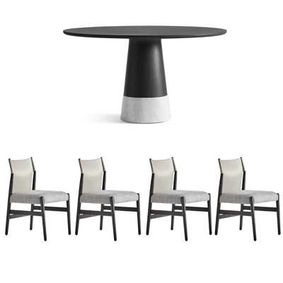 Round Dining Table Sets with Durable Features.